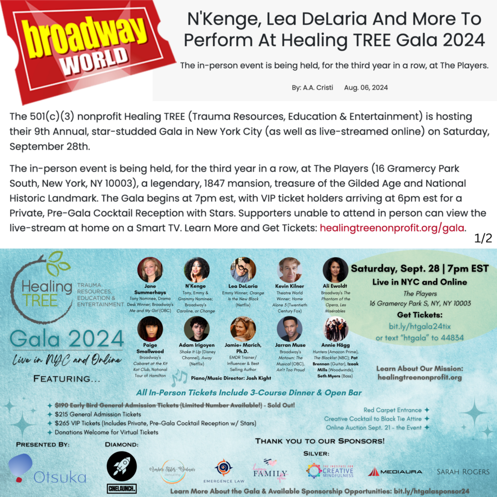 Healing TREE Gala 2024 BroadwayWorld article page 1